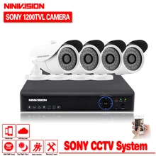 4CH HDMI DVR HD 720 P 1200TVL открытый Водонепроницаемый CCTV Камера охранных Камера Системы 4CH DVR комплект sistemas de seguridad 1 ТБ