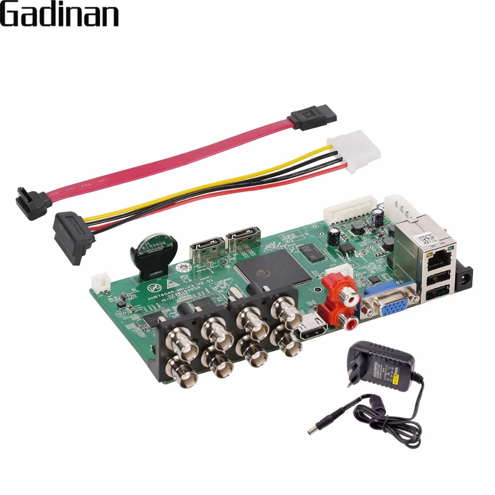 GADINAN 8CH XVI AHDNH 1080N DIY DVR Main PCB Board 4CH Support 8