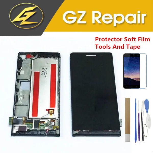 

4.7 " For Huawei Ascend P6 LCD Display With Touch Sensor Glass Digitizer With frame Assembly White Black Pink Color With Kits