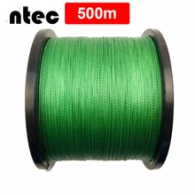 Горячая новинка 500 м 4x плетеная леска зеленый цвет супер PE сильная прочность