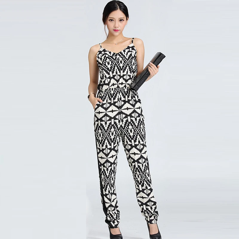 New Arrival Pop Printing Rompers Sexy Tank Pops Summer Casual Jumpsuits Ladies' Sleeveless Elegant Evening Club Wear Size S-L