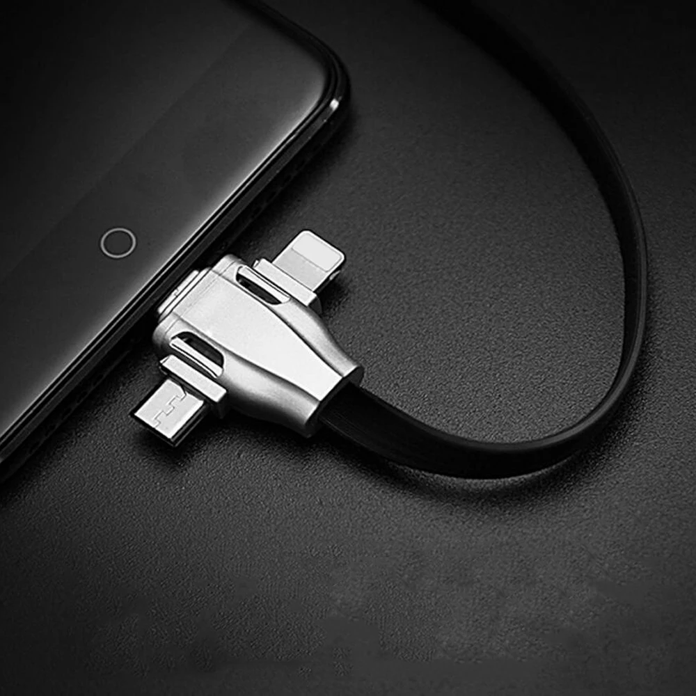 كابل يو اس بي ل فون 7 6 6 s 5 5 s se لسامسونج شحن شاحن نوع C المصغّر usb كابل للأندرويد 3 في 1 الهاتف المحمول كابل