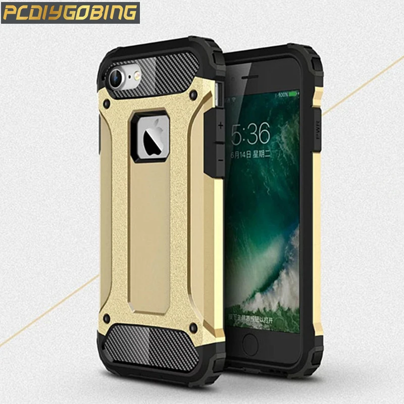 New Slim Armor Silicone Hybrid Hard PC Cover heavy Duty Protection Case For iPhone SE 5 5S / 6 6S Plus 7 | Мобильные телефоны и