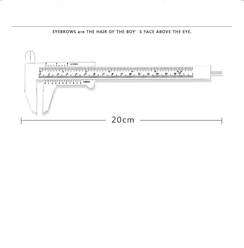 Biomaser двойная шкала скользящий Калибр брови линейка для нанесения татуировки перманентный макияж бровей татуировки измерительная линейка суппорт измерительные инструменты