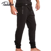 Бренд Taddlee Мужские Брюки Свободного Покроя Для Бега, Фитнес-Брюки Для Активного Образа Жизни Узкие Штаны Спортивные Штаны Черные С Карманами