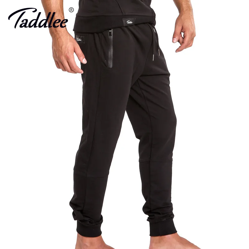 

Taddlee Brand Mens Joggers Pants Casual Fitness Trousers Basic Active Slim Fit Bottom Skinny Man Workout Sweatpants Black Pocket