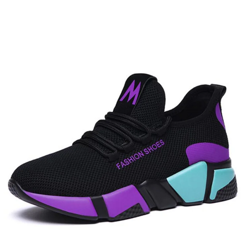 

2019 Spring Women Fashion Mesh Lace-up Sneakers Vulcanized Shoes Ladies Casual Shoes Breathable Walking Mesh Flats T156