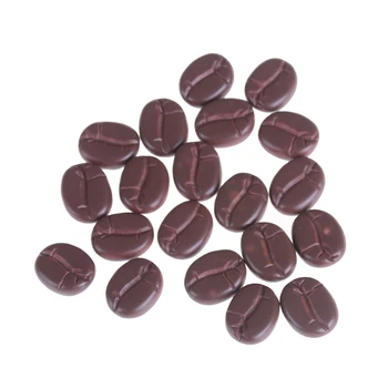 

Mini Resin Coffee Beans Kawaii Simulation Coffee Bean Dollhouse Miniatures Food For Kids Kitchen Toys 20PCS