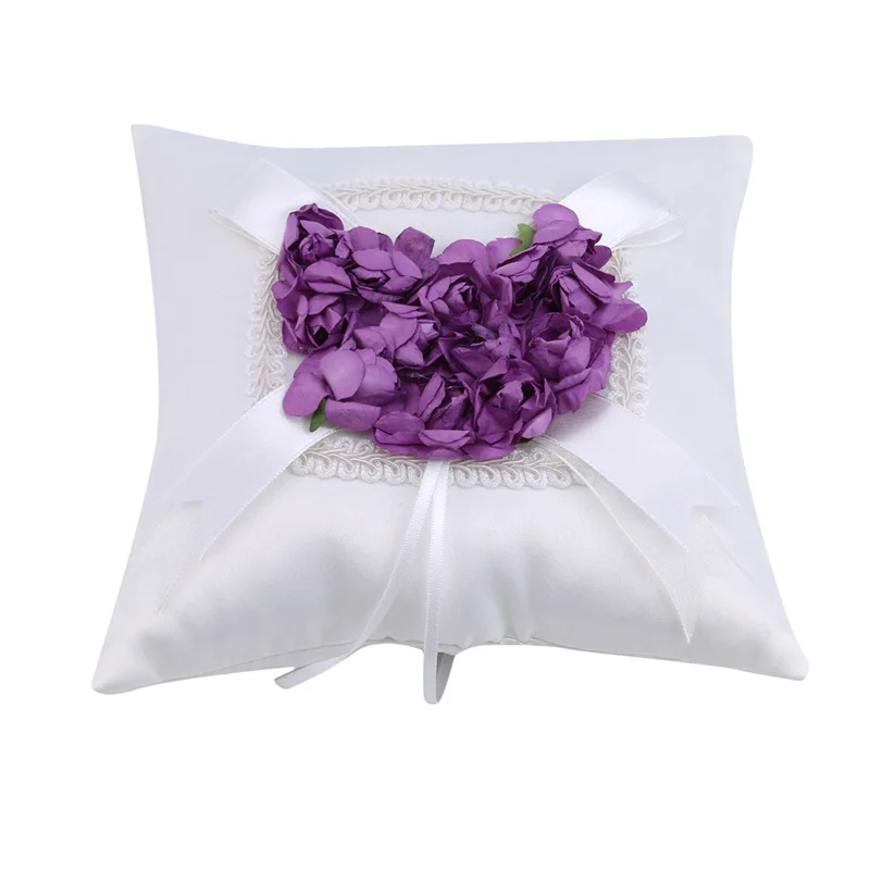 Red Romantic Rose Heart Square European Wedding Decor Cushion Party Supplies Ring Pillow Bedding Set | Дом и сад