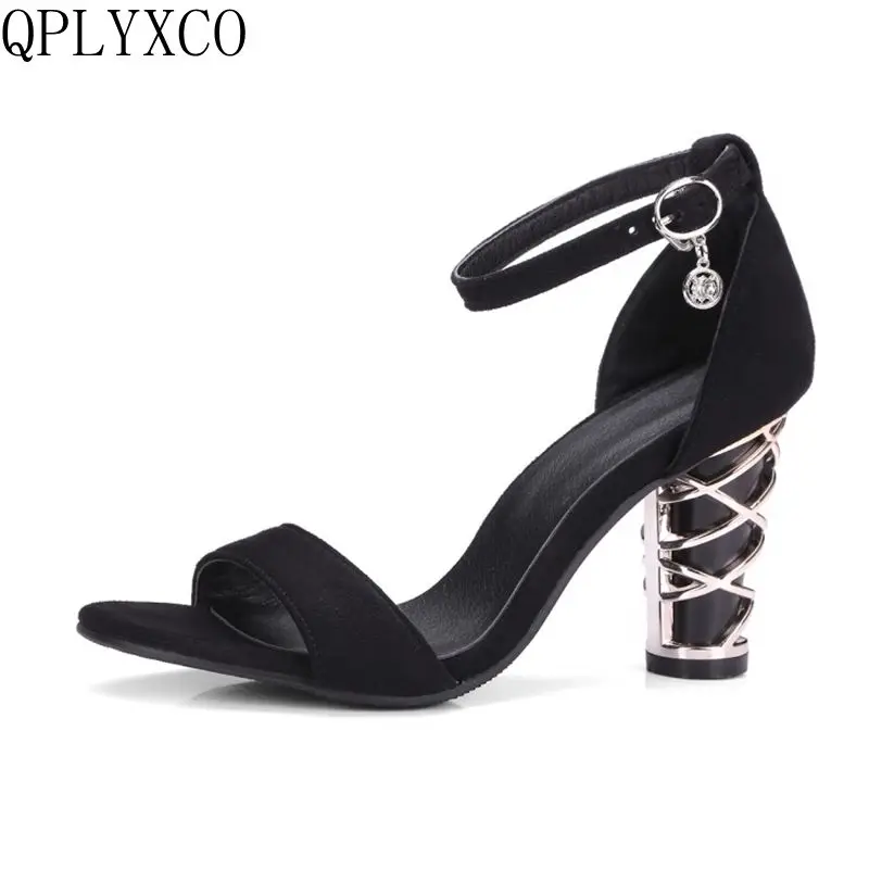 QPLYXCO/ г. новая распродажа, короткие ботильоны большого размера 31-46 пикантные зимние женские вечерние свадебные туфли на высоком каблуке 14 см с круглым носком, 559