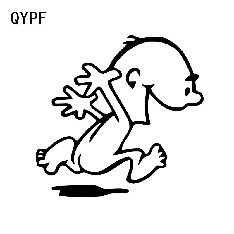 

QYPF 13.5*13CM Interesting Runner Decor Car Styling Sticker Vinyl Extreme Movement Black/Silver C16-0803