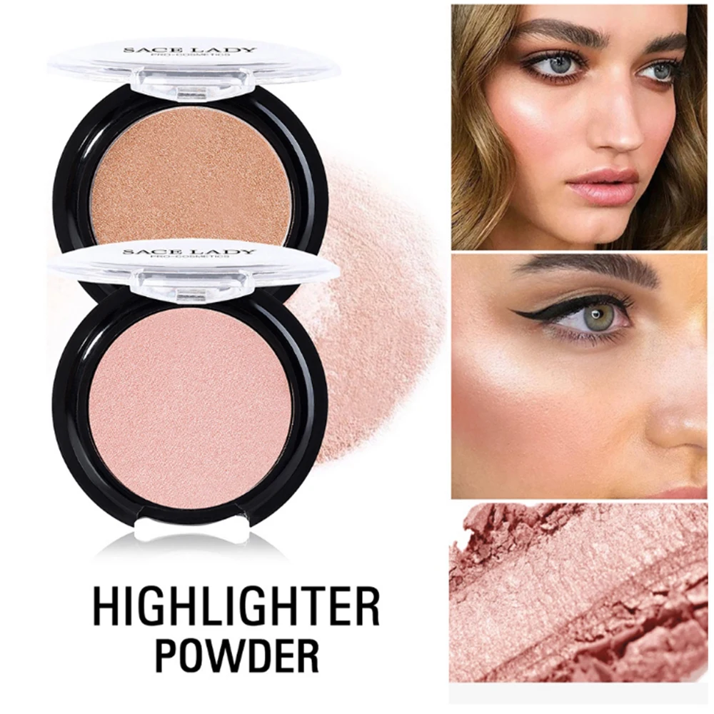 

Manooby Pearlescent Monochrome High-Finishing Makeup Makeup Easy to Brighten Skin Tone 6 Color Highlight Shadow Cosmetics