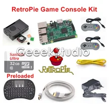 32 GB RetroPie Spielkonsole Kit mit Raspberry Pi 3 Modell B SNES Controller Gamepad Joypad Joystick