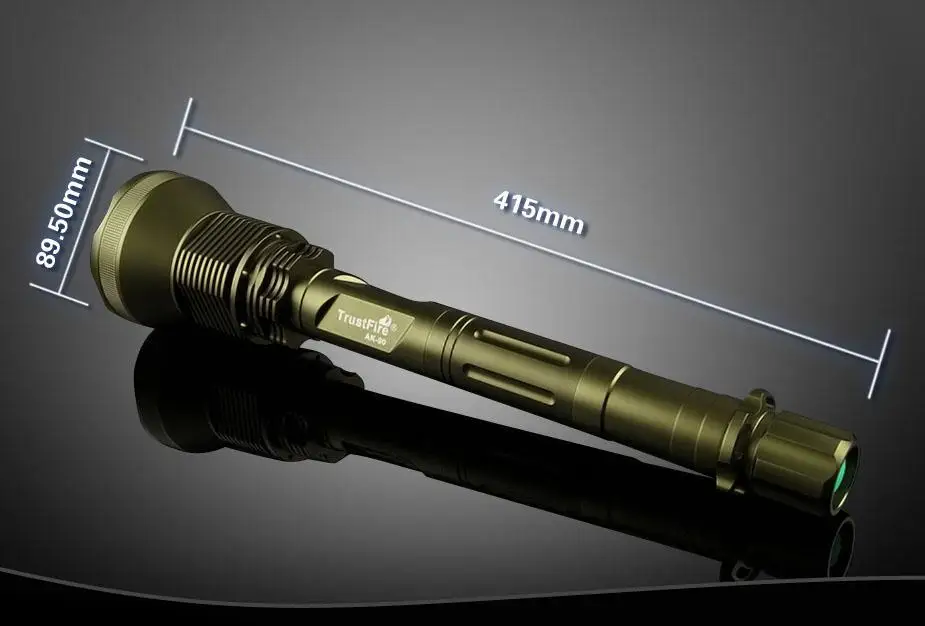 TrustFire AK-90 фонарик 12* CREE XM-L T6 светодиодный 5 Режим 13000LM фонарик Армейский зеленый 4x26650 Батарея для кемпинга