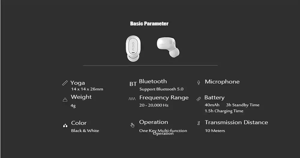 Xiaomi Mini 2 одиночные беспроводные Bluetooth беспроводные наушники невидимая гарнитура с микрофоном