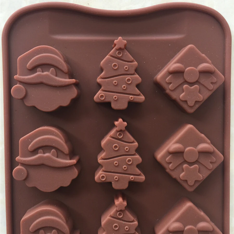 ITOP 5 шт./лот Рождественская елка силиконовые формы для помадки на торт мыло шоколадная форма для рождества и нового года