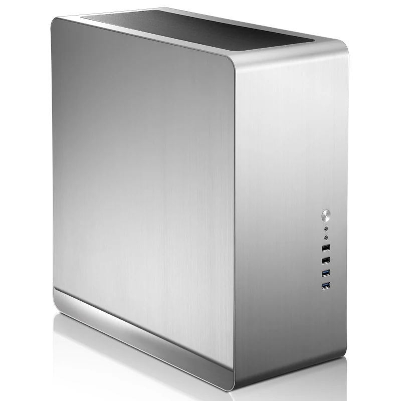 JONSBO UMX4S алюминиевый корпус поддержка ATX материнская плата питание USB3.0 с водяным охлаждением дома медиа шасси - Цвет: Серебристый