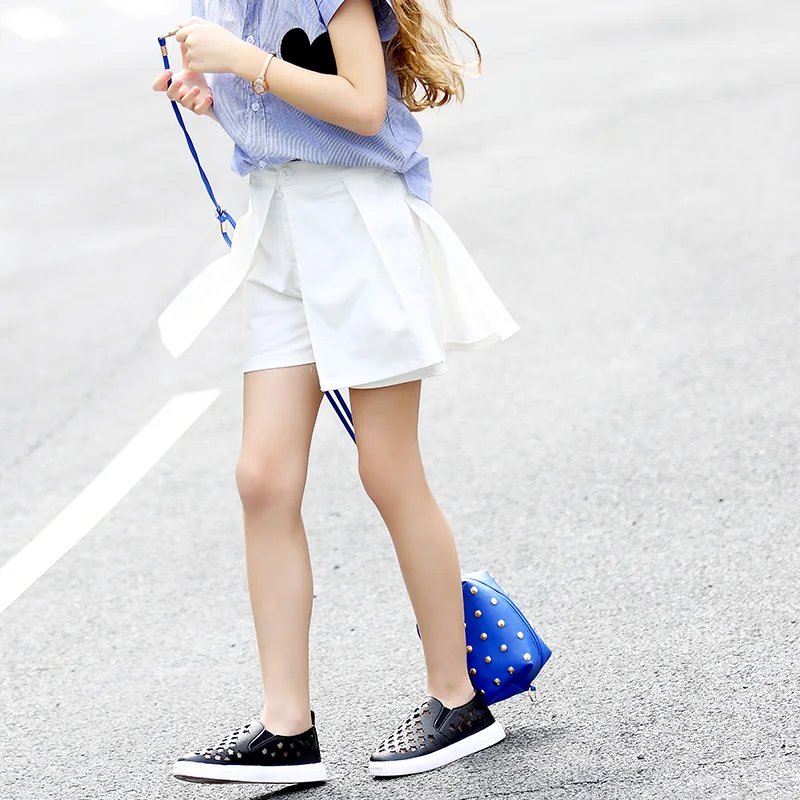 Teen Girl Summer Skirt Pants Casual All match White Skirts Female Skirt