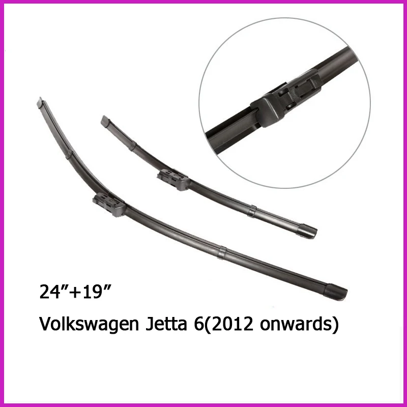 Windscreen wiper blades for Volkswagen Jetta 6(2012 onwards), 24"+19