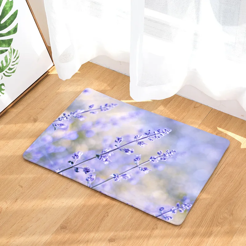 

CAMMITEVER Lavender Dandelion Rose Cactus Rose Area Rug Kitchen Mat Entry Way Bath Doormat Bedroom Carpet Machine Washable