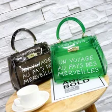 

Satchel Handbag Women Bag Clear Jelly Transparent PVC Bag Candy Color Tote Bag Designer Purse Bolsa Crossbody Bag Free shipping