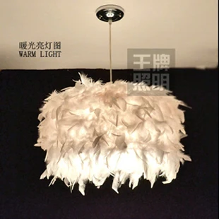 

free shipping Feather creative personality single-head chandelier lamp modern minimalist room bedroom living ZL346