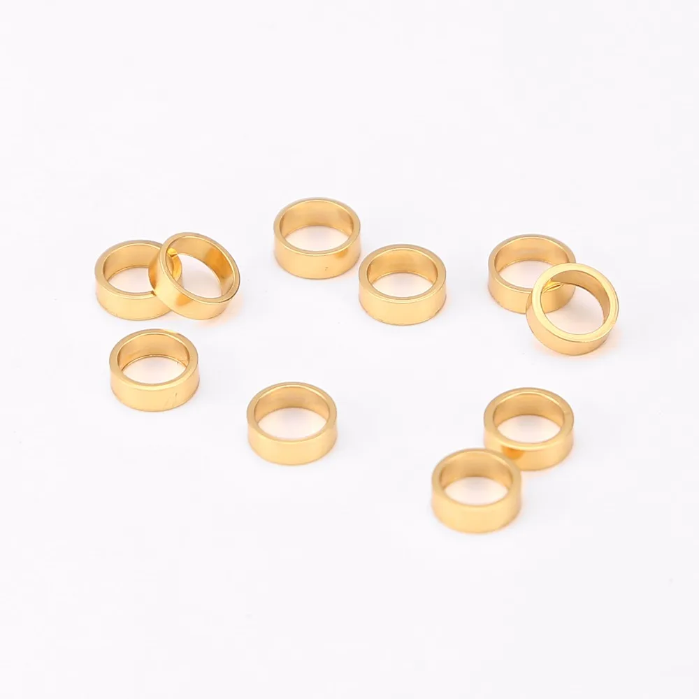 

20pcs/50pcs/100pcs/lot Diameter 5mm/6mm stainless steel Gold Color Closed Rings Jewelry Accessories