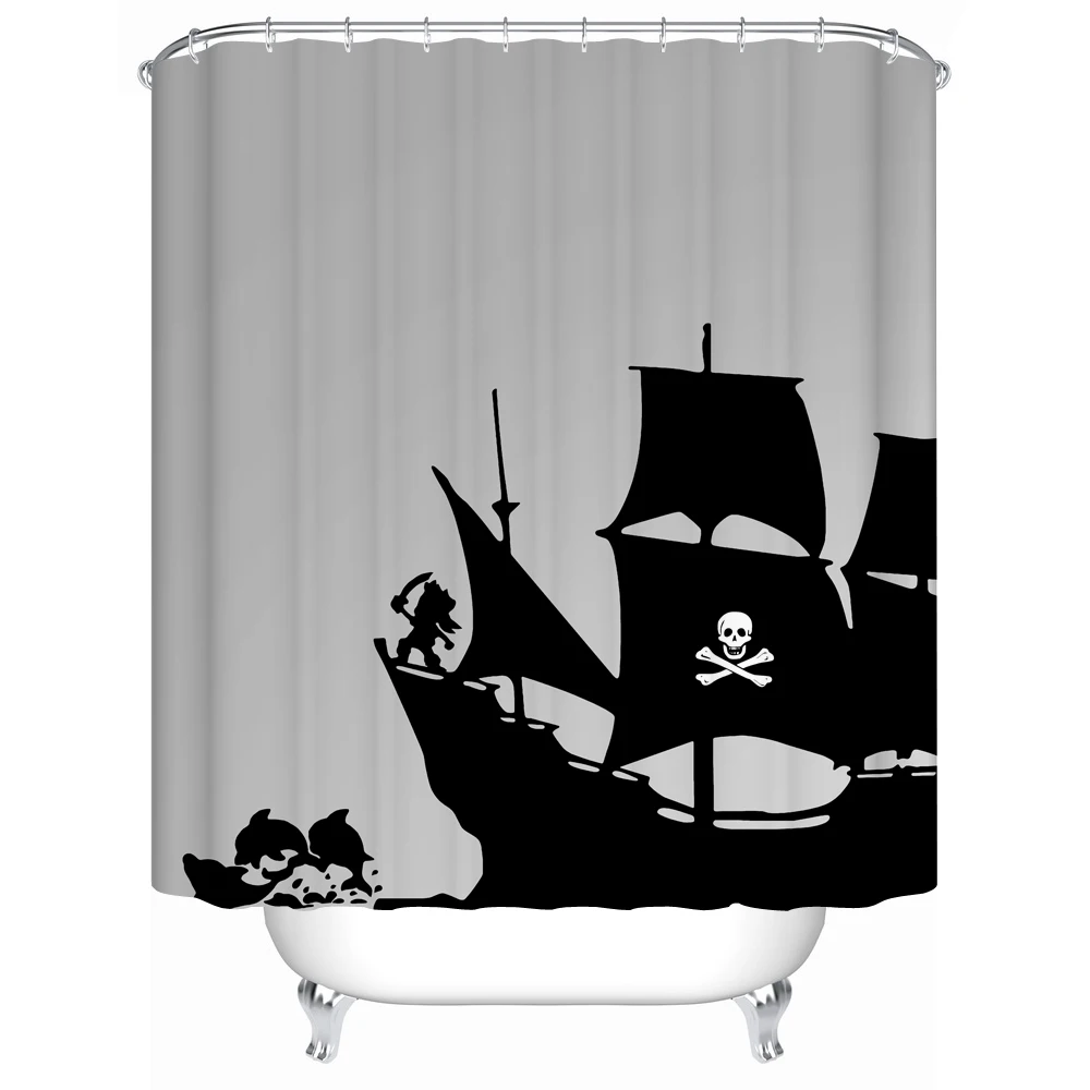 WARM TOURFabric Shower Curtain Waterproof Acceptable Personalized Custom Shower Curtains