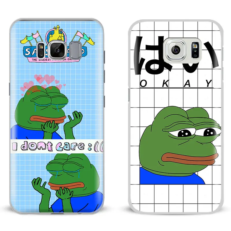 

Pepe Sad Frog Funny Coque Mobile Phone Case Shell Cover Bag For Samsung Galaxy S4 S5 S6 S7 Edge S8 Plus Note 2 3 4 5 C5 C7 A8 A9