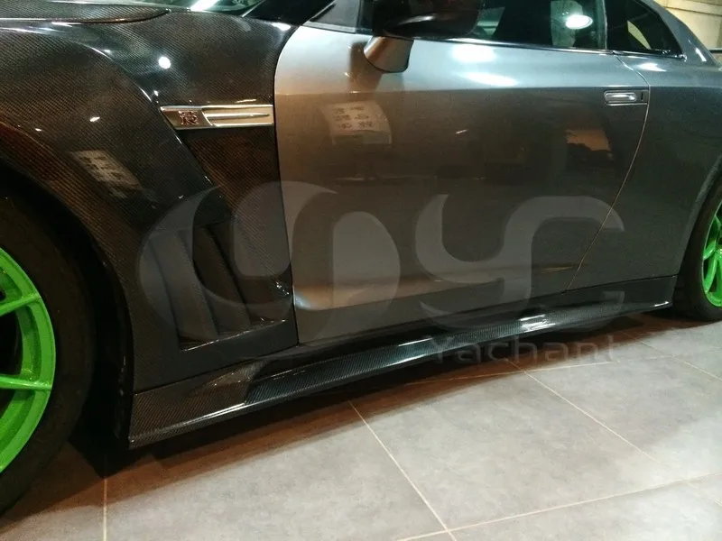 Карбоновый Широкий комплект кузова подходит для 08-13 R35 GTR GT-R 35 CBA DBA TP стиль Широкий комплект кузова передний бампер боковые юбки переднее крыло