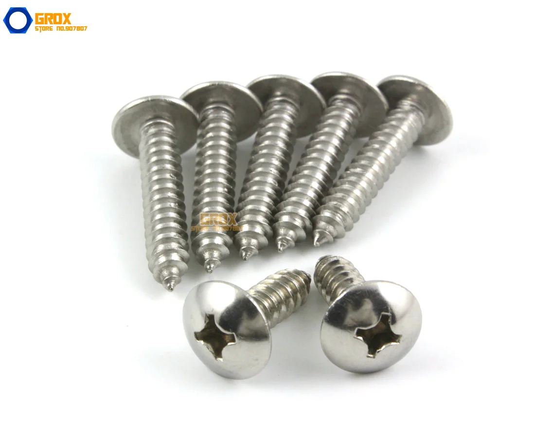 M6 316 Stainless Steel Phillips Truss Head Self Tapping Screw Marine