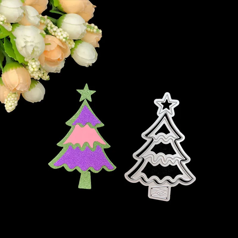 

Metal Cutting Dies Scrapbooking Craft Mini Star Christmas Tree Frame Cut Dies Embossing Card Making Decor Mallen En Stansen