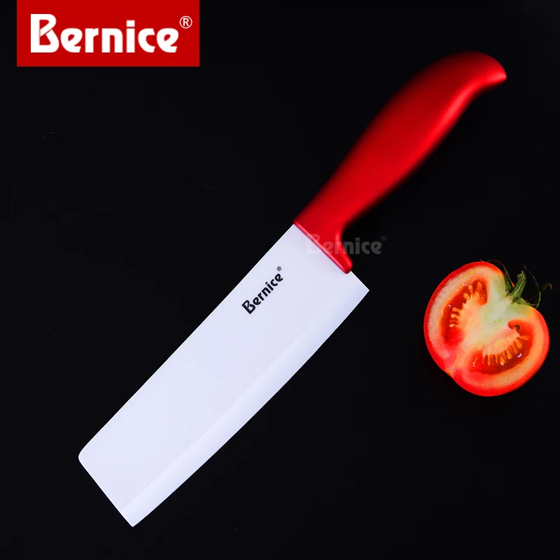 white blade red 6-дюймовый Керамический тесак нож для тарелка из закаленного стекла - Цвет: white blade red