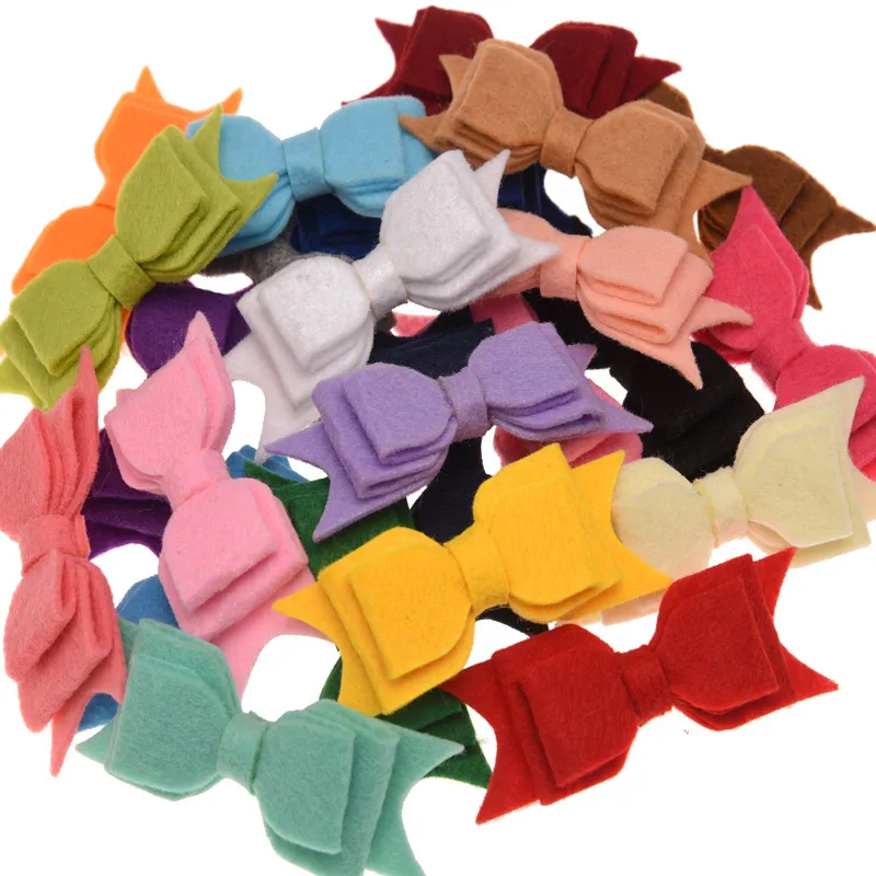 120pcs Scissors tail 8.5cm Cotton Bow Soft Bowknot Fashon Knot Fashion Hair Accessory Flower Headwear 24 Color |
