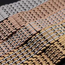 Нержавеющая сталь ремешок для часов Серебро Золото Rosegold Высокое качество Браслеты для Часов 14 мм 16 мм 18 мм 20 мм 22 мм яркий полированный аксессуары