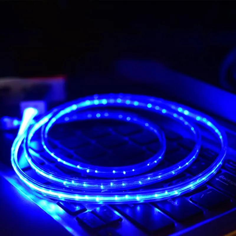 كابل يو اس بي LED USB C المصغّر usb كابل شحن نوع C كابل بيانات خط ل فون 8 7 6 X هواوي زميله 20 الموالية الشرف 10 Xiaomi Redmi