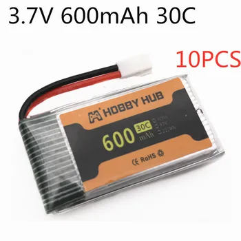 

10 pcs/lot 802540 Lipo Battery for Syma X5C X5 X5SC X5SW RC Drone parts 3.7V 600mAh 30c Battery For CX-30 M68 H5C X705