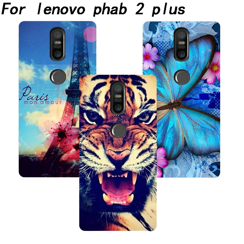 Чехол для телефона для lenovo Phab2 плюс Phab 2 Plus PB2-670M PB2-670Y PB2-670 6,4 накладка на заднюю панель «сделай сам» Цветной Тигр филин Роза мягкие чехлы из ТПУ