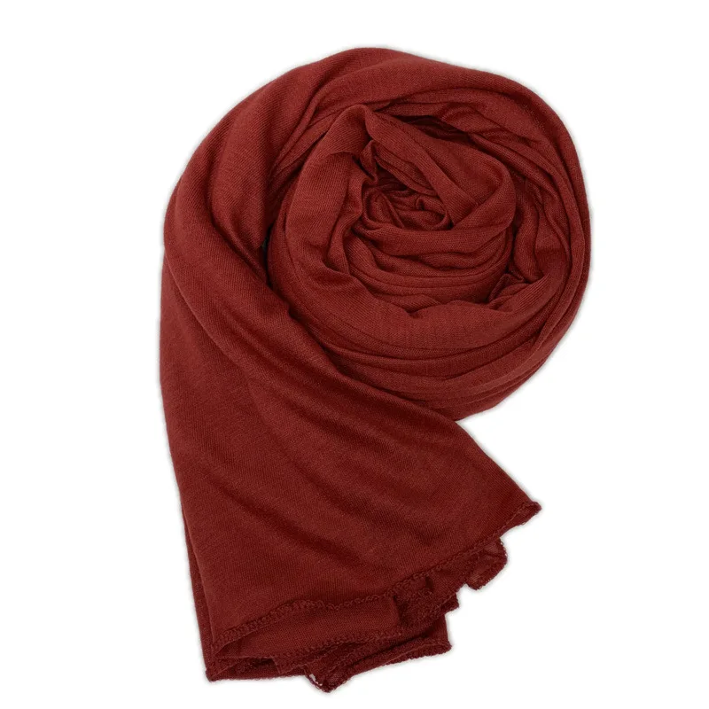 women plain bubble cotton jersey scarf Head hijab wrap solid color headband shawls foulard femme muslim hijabs store - Цвет: 6