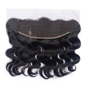 

Indian Body Wave Frontal Closure With Baby Hair 100% Non Remy Human Hair 13x4 Ear To Ear Lace Frontal Closure
