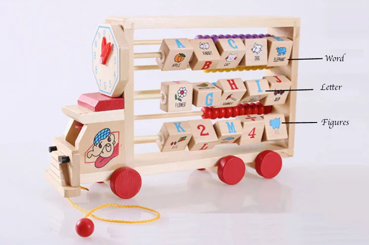 Multi Function Design Wooden Montessori Toy Math Material Early Educational Learning Clock Calculation Children Toys WD41