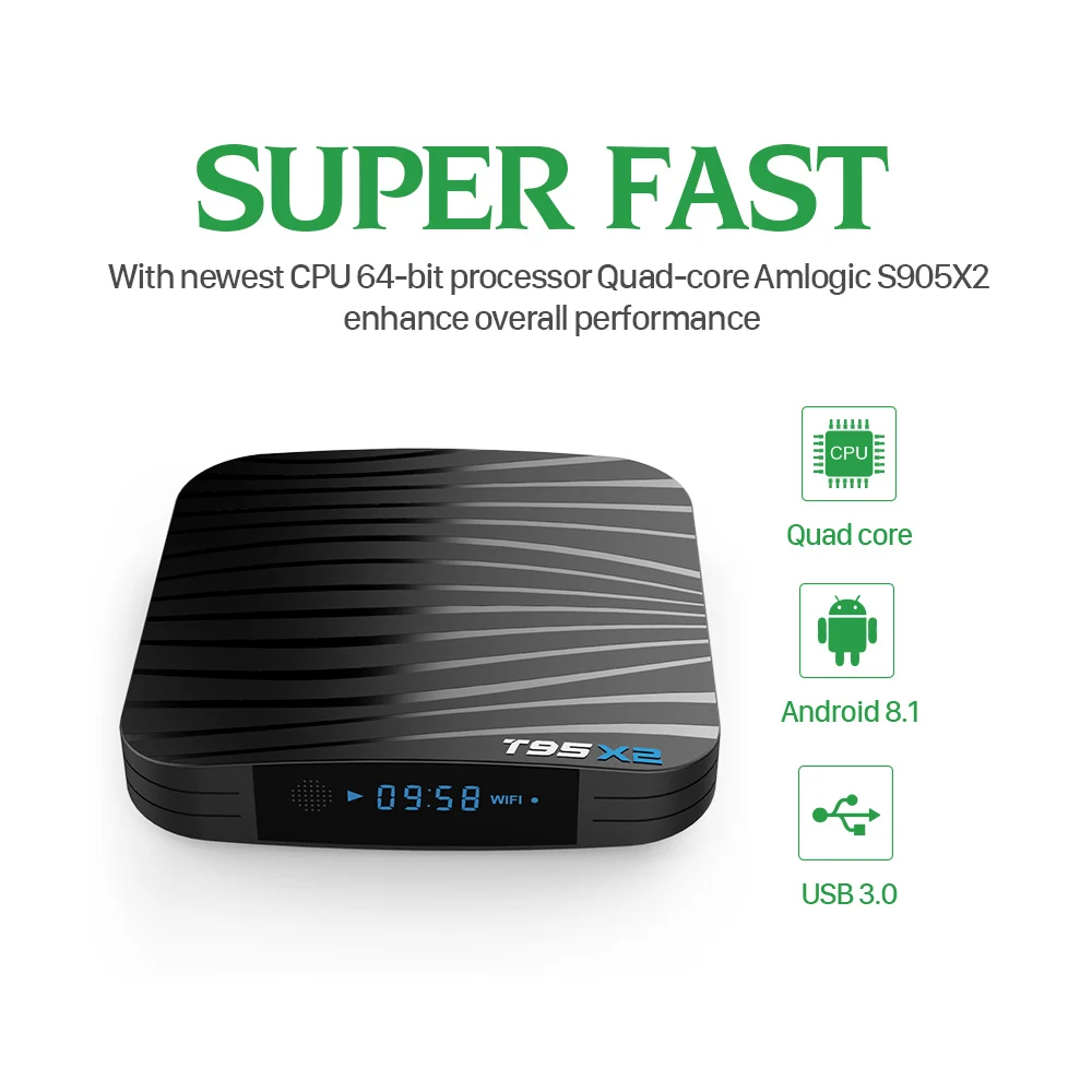 T95X2 Tv Box 4GB 32GB S905X2 Android 8.1 With 1 Year QHDTV Iptv Subscription French Arabic Morocco Belgium Netherlands Ip Tv Vod T95X2 Tv Box 4GB 32GB S905X2 Android 8.1 With 1 Year QHDTV Iptv Subscription French Arabic Morocco Belgium Netherlands Ip Tv Vod