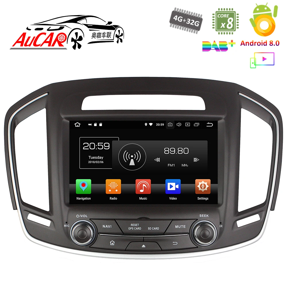 Android 8,0 автомобильный dvd-плеер для Opel Insignia/Buick Regal- gps навигационная система Bluetooth автомобильное радио wifi 4G AUX