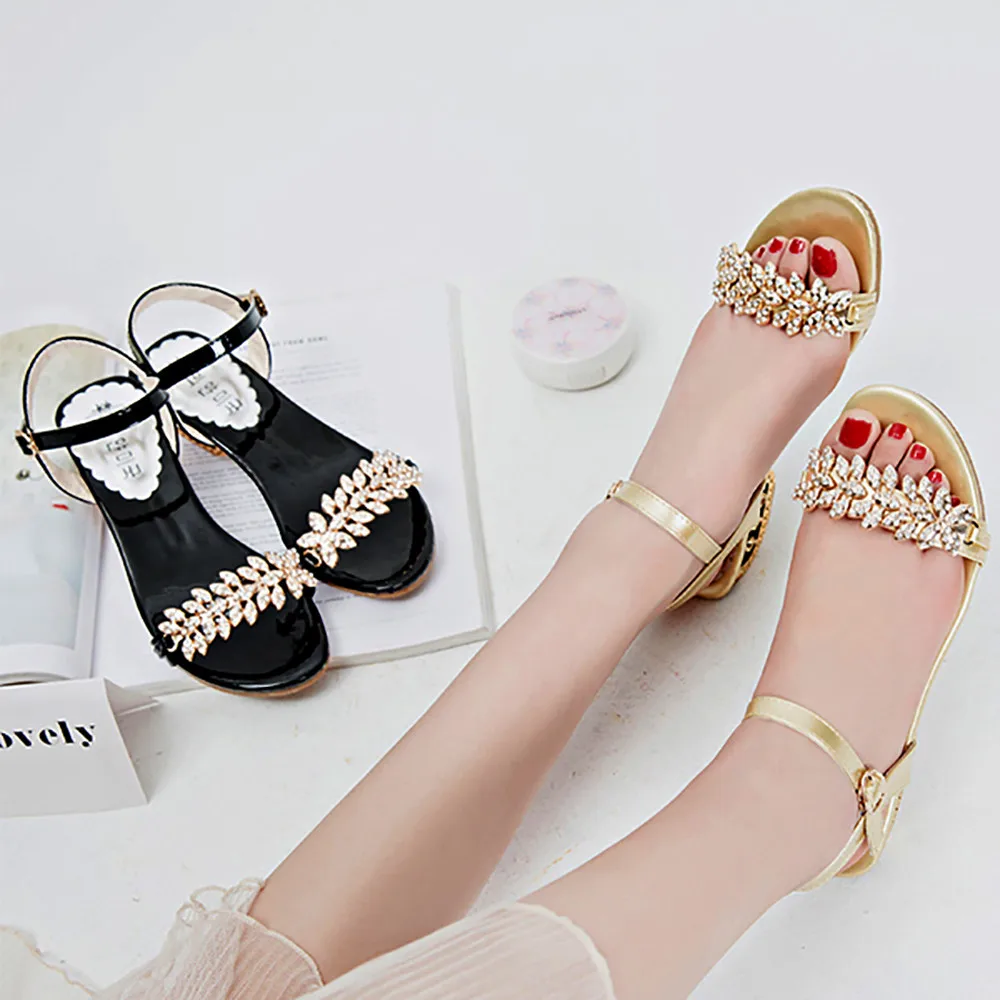 

sandals high heels green crystal genuine leather summer shoes women 2019 women shoes high heel gold shoes #G3