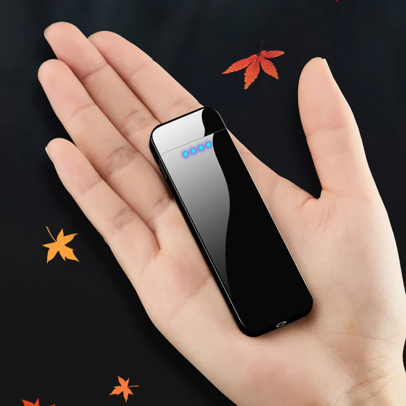 Креативный встряхивание чтобы зажигать сигарету тонкая USB ветрозащитная двойная