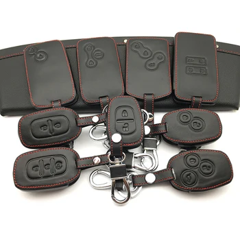 

100% leather car key case key cover For Renault Koleos Laguna Megane RS. Scenic Car wallet 2/3/4 button protect shell Key cases
