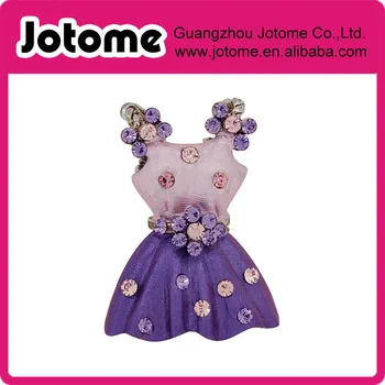 

Purple Dress Pin Brooch 0.875 x 1.375 inches