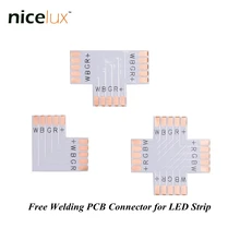5pcs/lot RGBW LED Strip Corner Connector 5 Pin 12mm L T X Shape PCB Board Splitter Connector for SMD 5050 5pin LED Tape Light