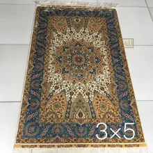 3'X5' 230 линия ручной работы Шелковый Восточный персидский ковер ручной вязки шелковый ковер для украшения дома