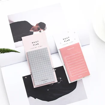 

Cute Paper Sticky Notes Weekly Daily Planner Notebooks Concise Colors Grid Notebooks Office School Supplies Korean Stationery